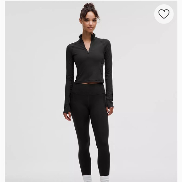 Lululemon rulu run ribbed cropped half zip - Picture 2 of 9